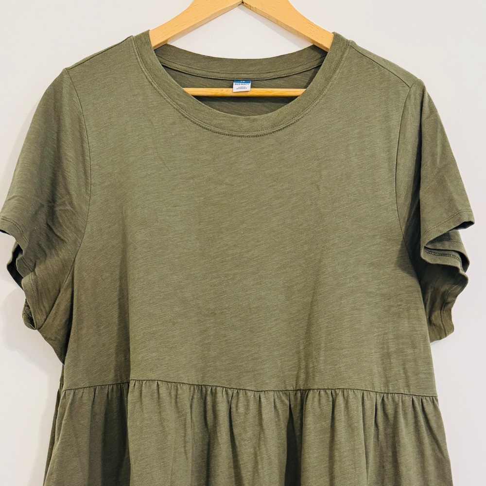 Olive Green Tiered Dress